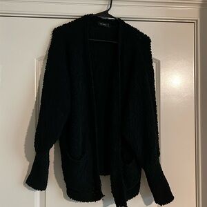 Black Popcorn Cardigan Size L